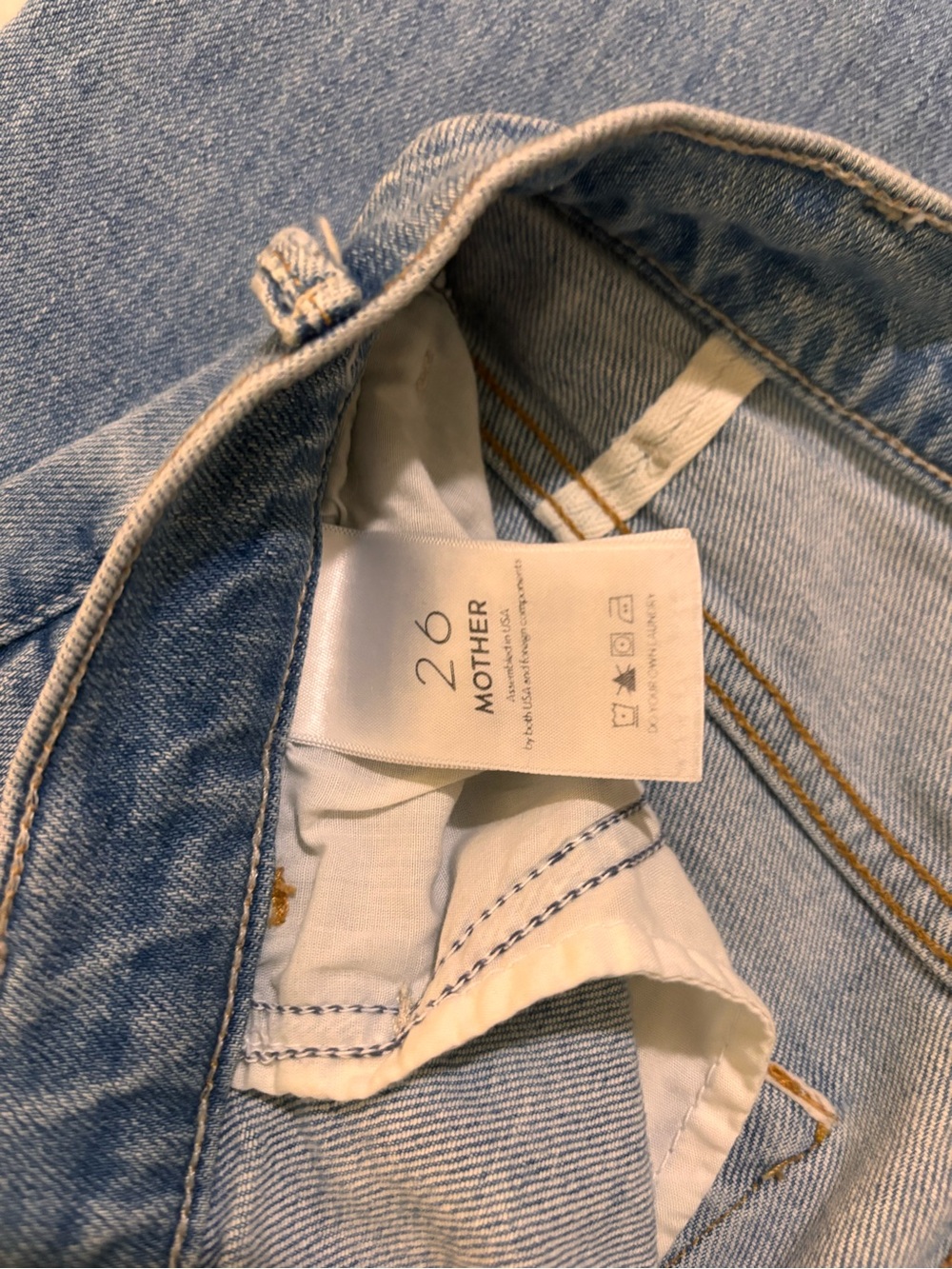 MOTHER Light Blue High-Rise Cropped Straight Jeans - Picture 6 of 8